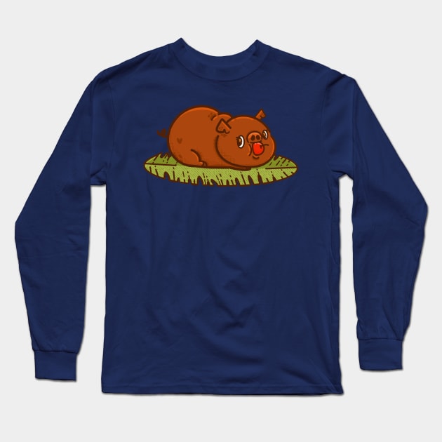 Lechon Long Sleeve T-Shirt by Fluffymafi